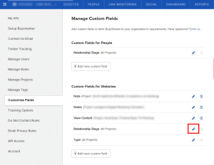 How to update relationship stages in Buzzstream