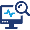 monitor (verb) data icon