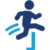 person jumping over hurdle icon