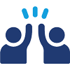 icon showing two people giving a 'high five'